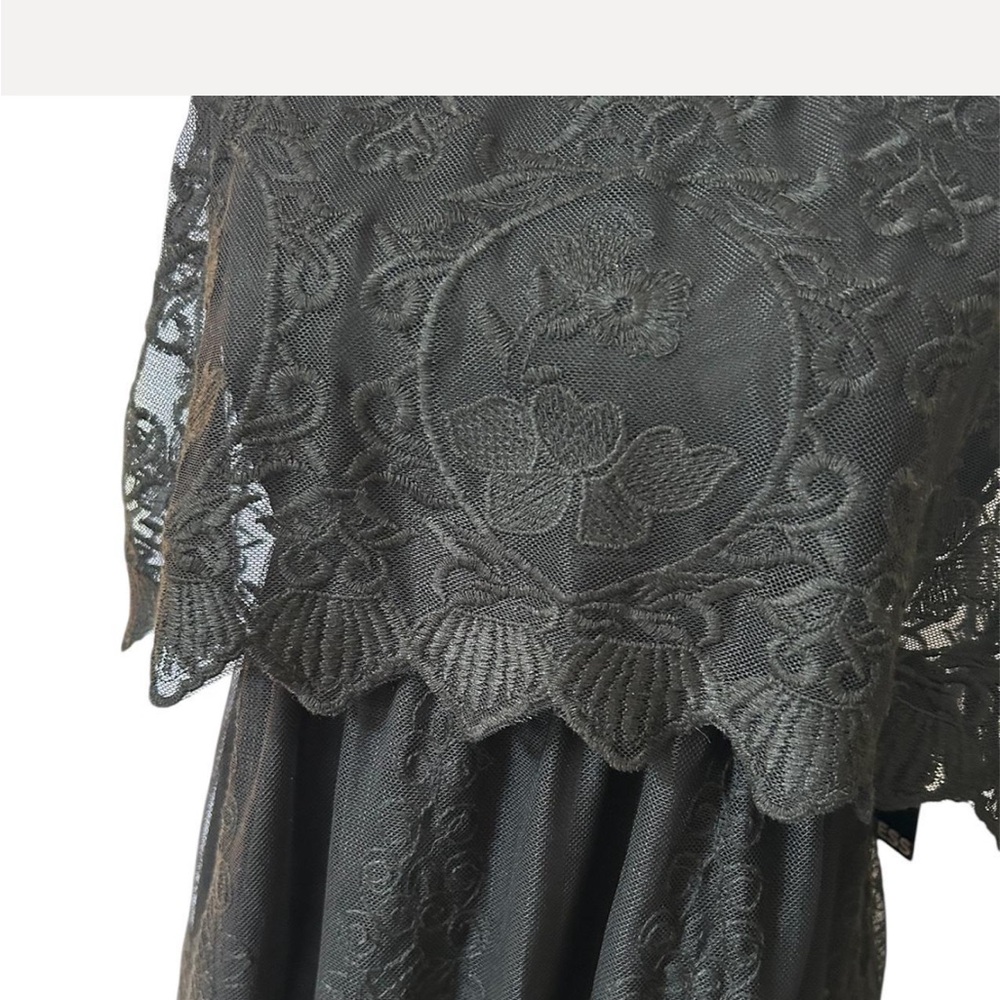 Express Black Strapless Lace Dress NWT SZ M Open Back - Picture 3 of 5